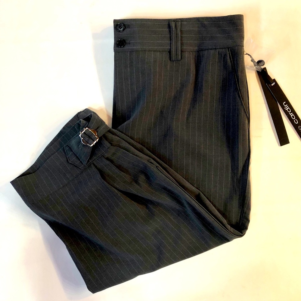 Pierre Cardin Kiri Piped Knicker Capris Heather Gray Pinstripe 14